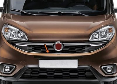 U-formet grill i rustfrit stål til Fiat Doblo fra 2015-