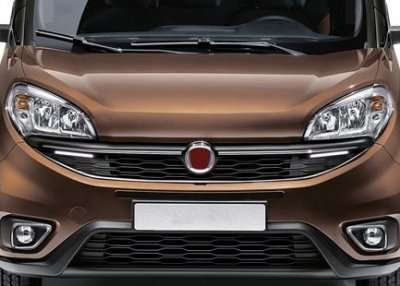 U-formet grill i rustfrit stål til Fiat Doblo fra 2015-