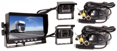 Bakkamera system 7 monitor inkl. 2 kameraer