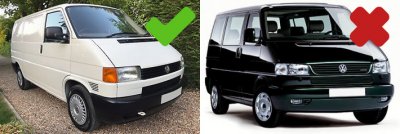 Motorhjelmsbeskytter Volkswagen Transporter T4 fra 1990-1995